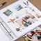 Large 3 Ring DIY Scrapbook Photo Album Journal with 30 Plastic Sleeves 60 Pages and Fabric Cover for Baby Travel Wedding Couple Anniversary kids Adventure